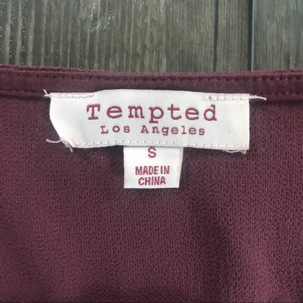 TEMPTED Pretty Purple/Mauve Blouse Gold detailing - Picture 5 of 5